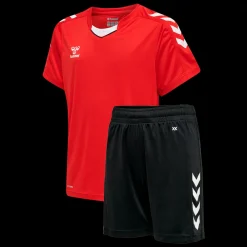 Outlet Core XK Sæt Rød/Sort - Kinder Sportbekleidung Kinder T-shirts | Shorts