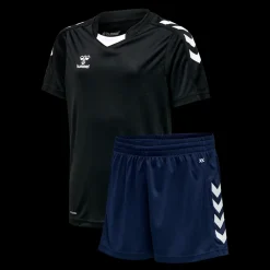 Outlet Core XK Sæt Sort/Navy- Kinder Sportbekleidung Kinder T-shirts | Shorts
