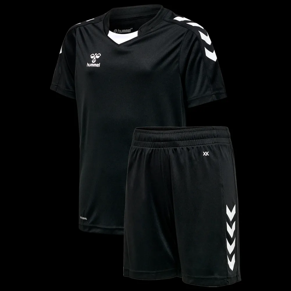 Hot Core XK Sæt Sort/Sort - Kinder Sportbekleidung Kinder T-shirts | Shorts