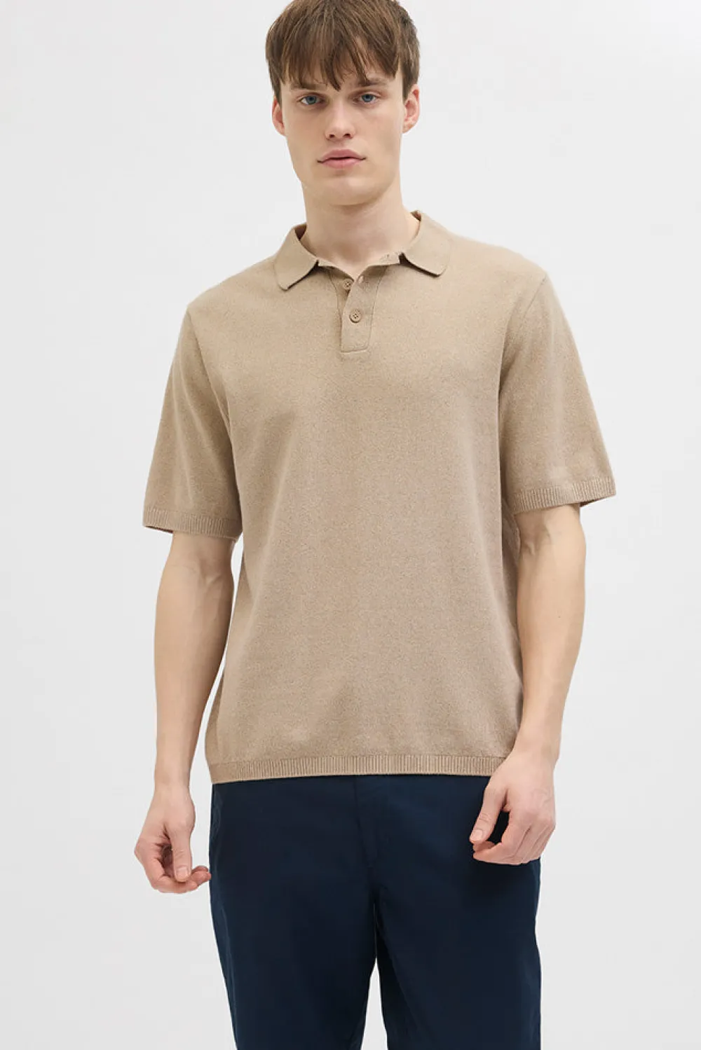 Hot Callum Knit Polo - Herren Polo T-Shirt Herren T-shirts | Vatertag
