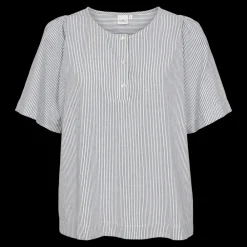 Online Stripe Blouse w. Buttons 25, W - Damen Bluse Damen Hemden | T-shirts