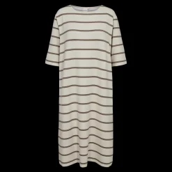 Outlet Sweat Dress AOP Stripe 25, W. - Damen Kleid Damen Kleider Und Röcke